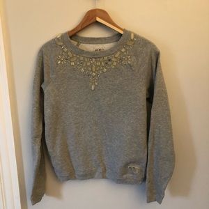Jack Wills Jeweled Collar Sweatshirt